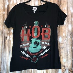 Women’s House of Blues Black Short Sleeve Tee